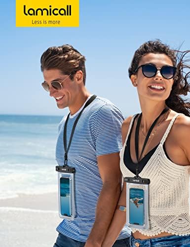 Lamicall Wasserdichte Handyhülle - IPX8 Unterwasser Tasche für Schwimmen, 2 Stück für iPhone & Samsung bis 7 Zoll