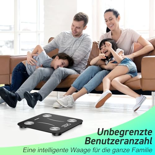 INSMART Bluetooth Personenwaage Digital – Präzise Körperfettwaage für Fitness Tracking zu Hause!