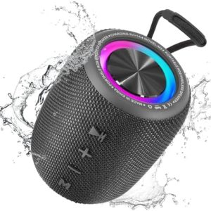 20W Bluetooth Lautsprecher – Tragbare Musikbox mit 360° Stereo-Sound und LED-Lichtshow für Parties und Outdoor-Abenteuer
