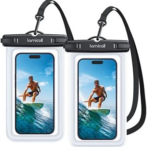Lamicall Wasserdichte Handyhülle - IPX8 Unterwasser Tasche für Schwimmen, 2 Stück für iPhone & Samsung bis 7 Zoll