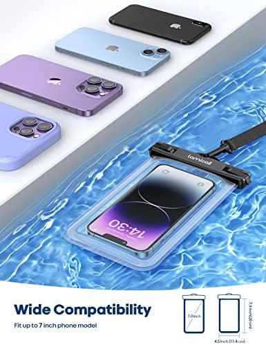 Lamicall Wasserdichte Handyhülle - IPX8 Unterwasser Tasche für Schwimmen, 2 Stück für iPhone & Samsung bis 7 Zoll