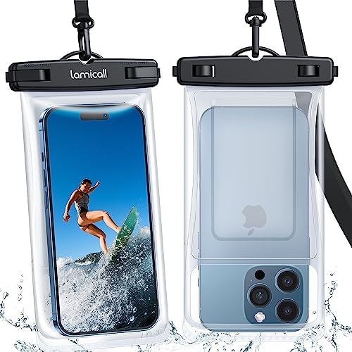 Lamicall Wasserdichte Handyhülle - IPX8 Unterwasser Tasche für Schwimmen, 2 Stück für iPhone & Samsung bis 7 Zoll