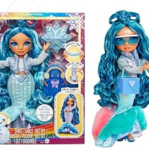 Rainbow High Winter Wonderland - Skyler (Blau) - 28 cm Modepuppe mit Magischem Schnee & Schneemann-Set für Kinder und Sa