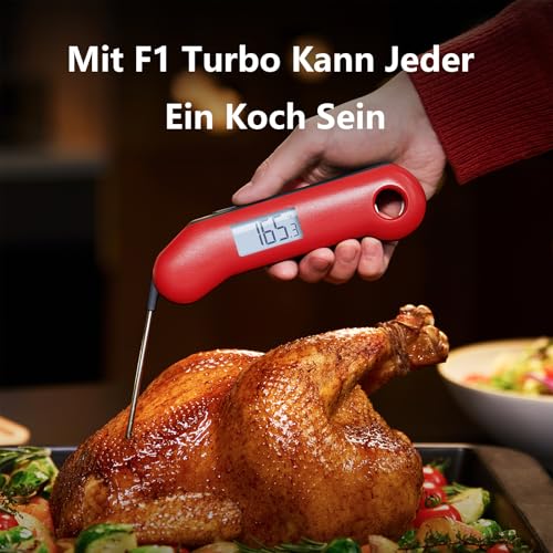 ThermoMaven F1 Turbo Fleischthermometer – 0,5s Sofortanzeige, IP67 Wasserdicht für Grill & BBQ