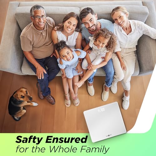 RunSTAR Digitale Personenwaage – Präzise Messung bis 250 kg, elegantes Design mit großer Trittfläche und LCD-Display für