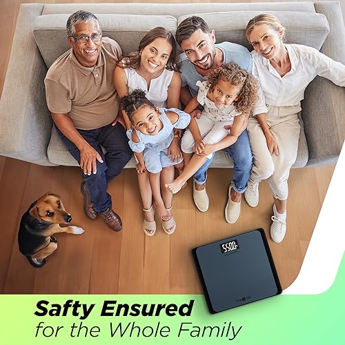 RunSTAR Digitale Personenwaage – Präzise Messung bis 250 kg, elegantes Design mit großer Trittfläche und LCD-Display für