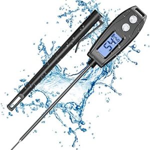 Glangeh Grillthermometer für präzise Grillergebnisse – Digital, wasserdicht, mit beleuchtetem LCD und langer Sonde!